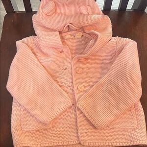 Adorable Pink Knit Baby Hoodie